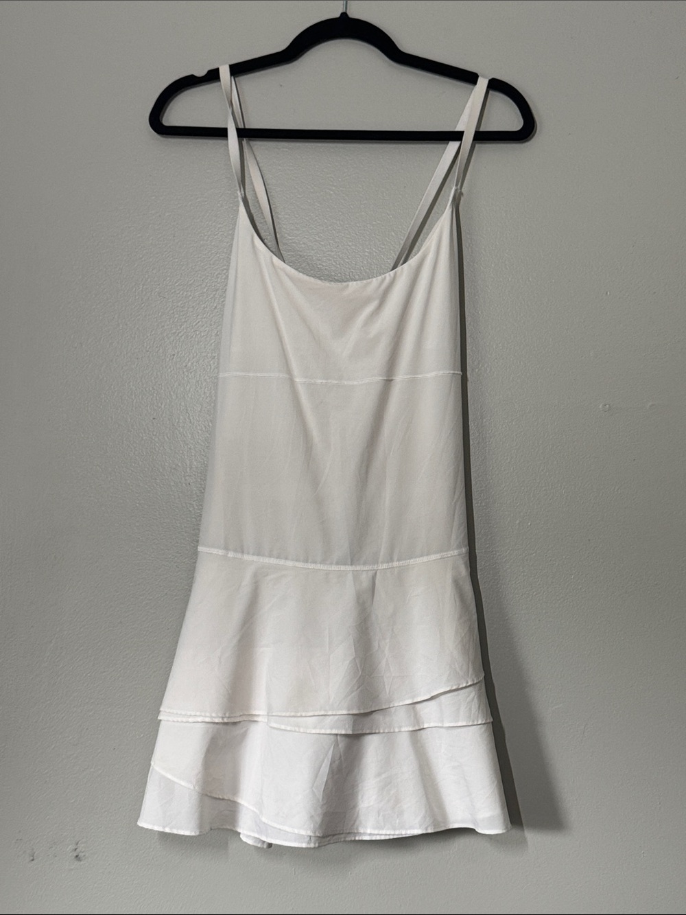 aerie white layered slip dress